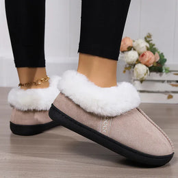 KissICON Indoor Flat Heel Warm Home Slippers Women Bag
