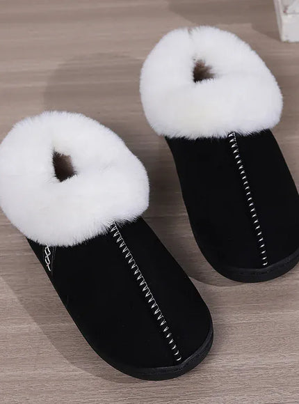 KissICON Indoor Flat Heel Warm Home Slippers Women Bag