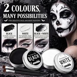 KissICON item 100g Black and White Halloween Face Paint Kit