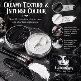 KissICON item 100g Black and White Halloween Face Paint Kit