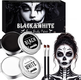 KissICON item 100g Black and White Halloween Face Paint Kit