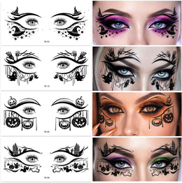 KissICON item 10Piece Halloween Temporary Face Tattoo Stickers Kit