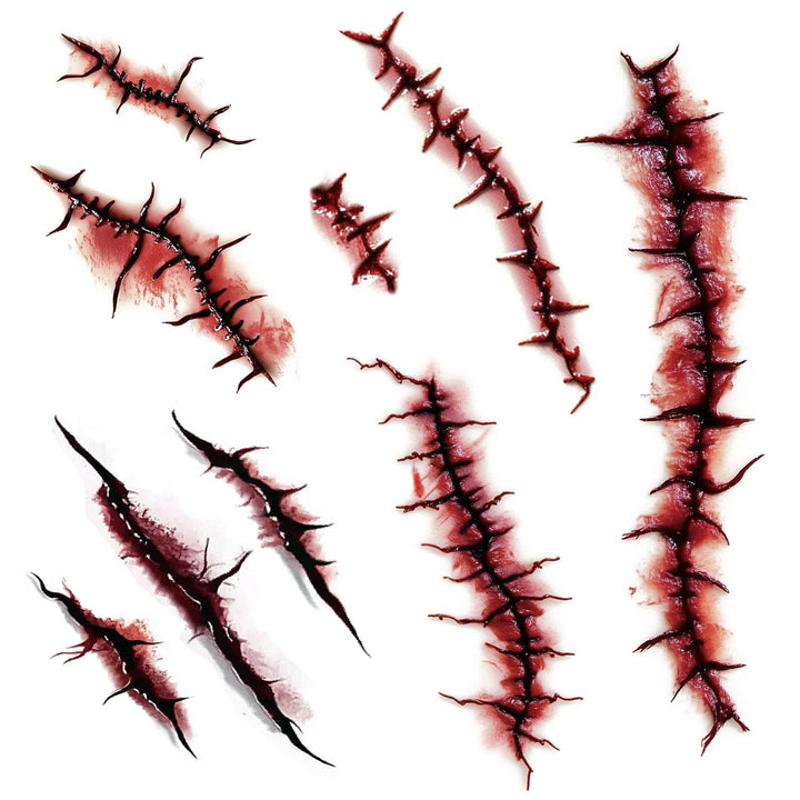 JCFIRE Halloween Zombie Makeup Kit with Scar Tattoos