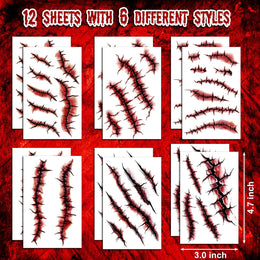 KissICON item JCFIRE Halloween Zombie Makeup Kit with Scar Tattoos