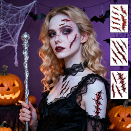 KissICON item JCFIRE Halloween Zombie Makeup Kit with Scar Tattoos