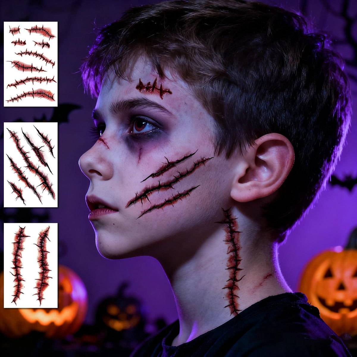 KissICON item JCFIRE Halloween Zombie Makeup Kit with Scar Tattoos