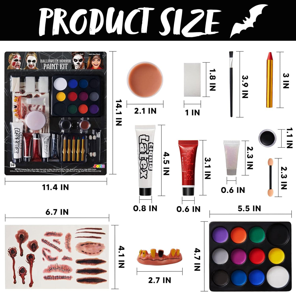KissICON item JOYIN 36Piece Halloween Face Paint and Special Effects Kit