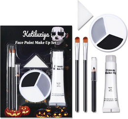 KissICON item Pro Grey Black  White Halloween Face Paint Kit