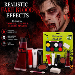 KissICON item Professional Halloween SFX Makeup Kit with Scar Wax and Blood