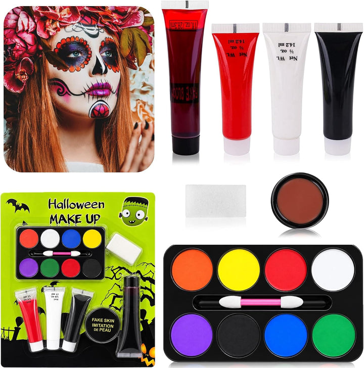 Professional Halloween SFX Makeup Kit with Scar Wax and Blood