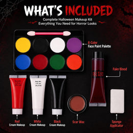KissICON item Professional Halloween SFX Makeup Kit with Scar Wax and Blood