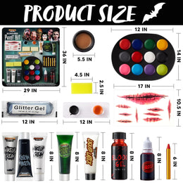 KissICON item Spooktacular Creations 26Piece Zombie Family Halloween Makeup Kit