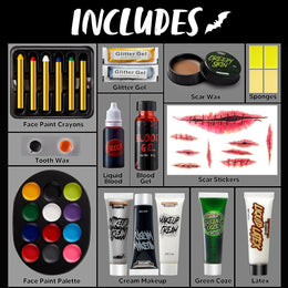 KissICON item Spooktacular Creations 26Piece Zombie Family Halloween Makeup Kit