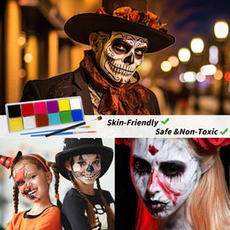 KissICON item Ultimate Adult Halloween Face Paint and SFX Makeup Kit