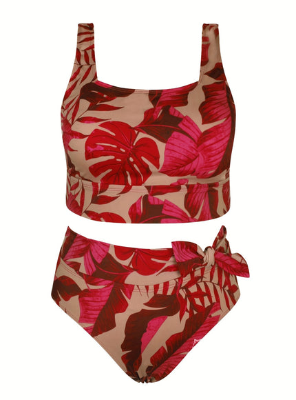 KissICON Ivedo Curve Floral Bikini – Color Block Stretch