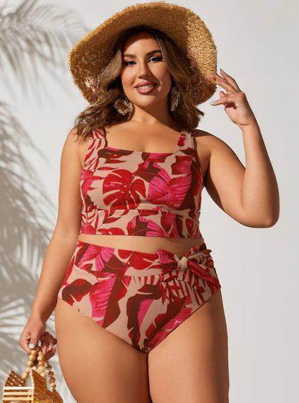 KissICON Ivedo Curve Floral Bikini – Color Block Stretch