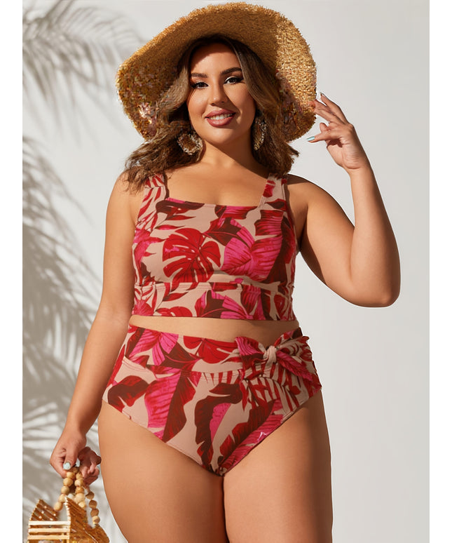 KissICON Ivedo Curve Floral Bikini – Color Block Stretch