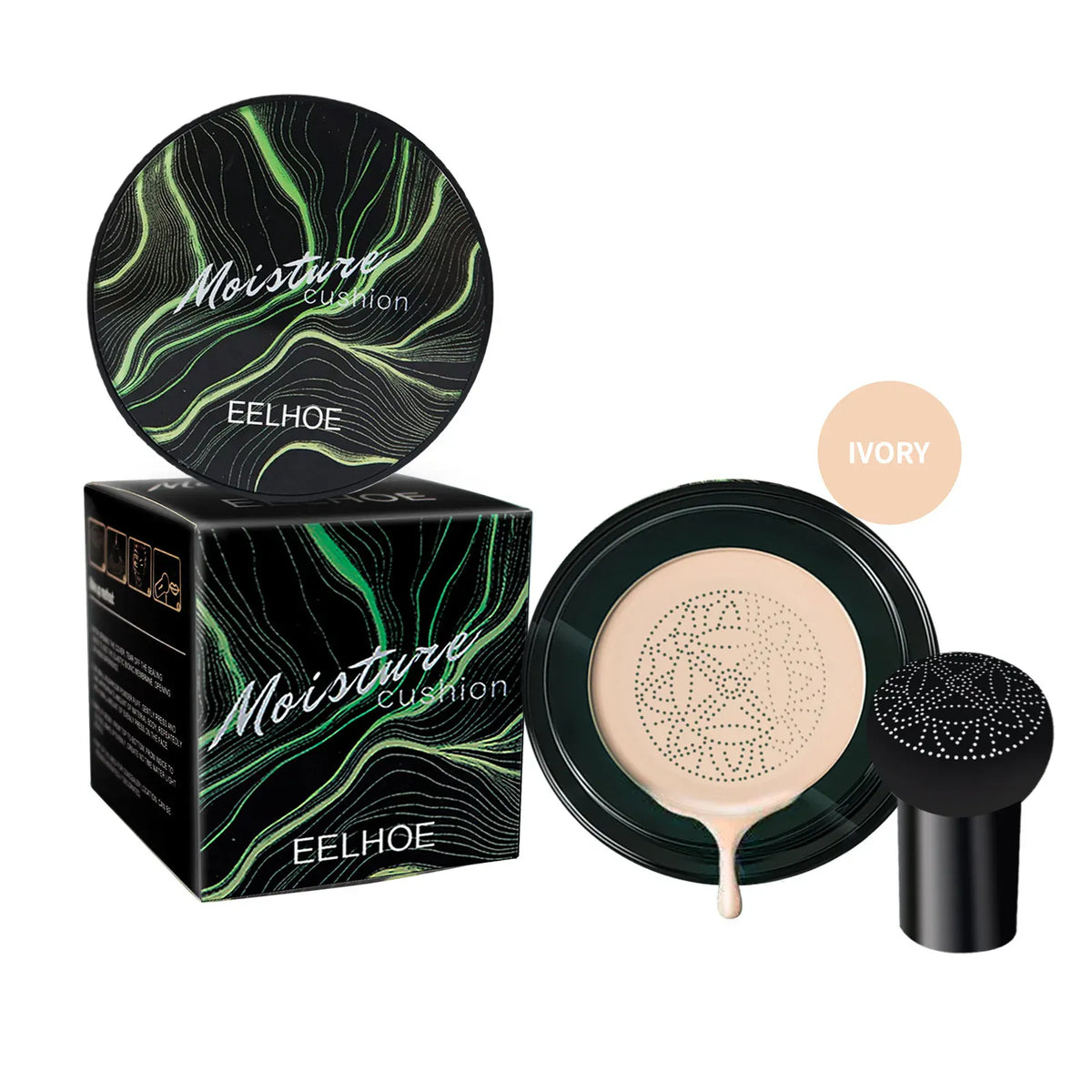 KissICON Ivorywhite Kiss Icon BB Air Cushion Foundation - Waterproof