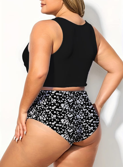 KissICON Iyunqing Chic Waist Tietop Swimsuit