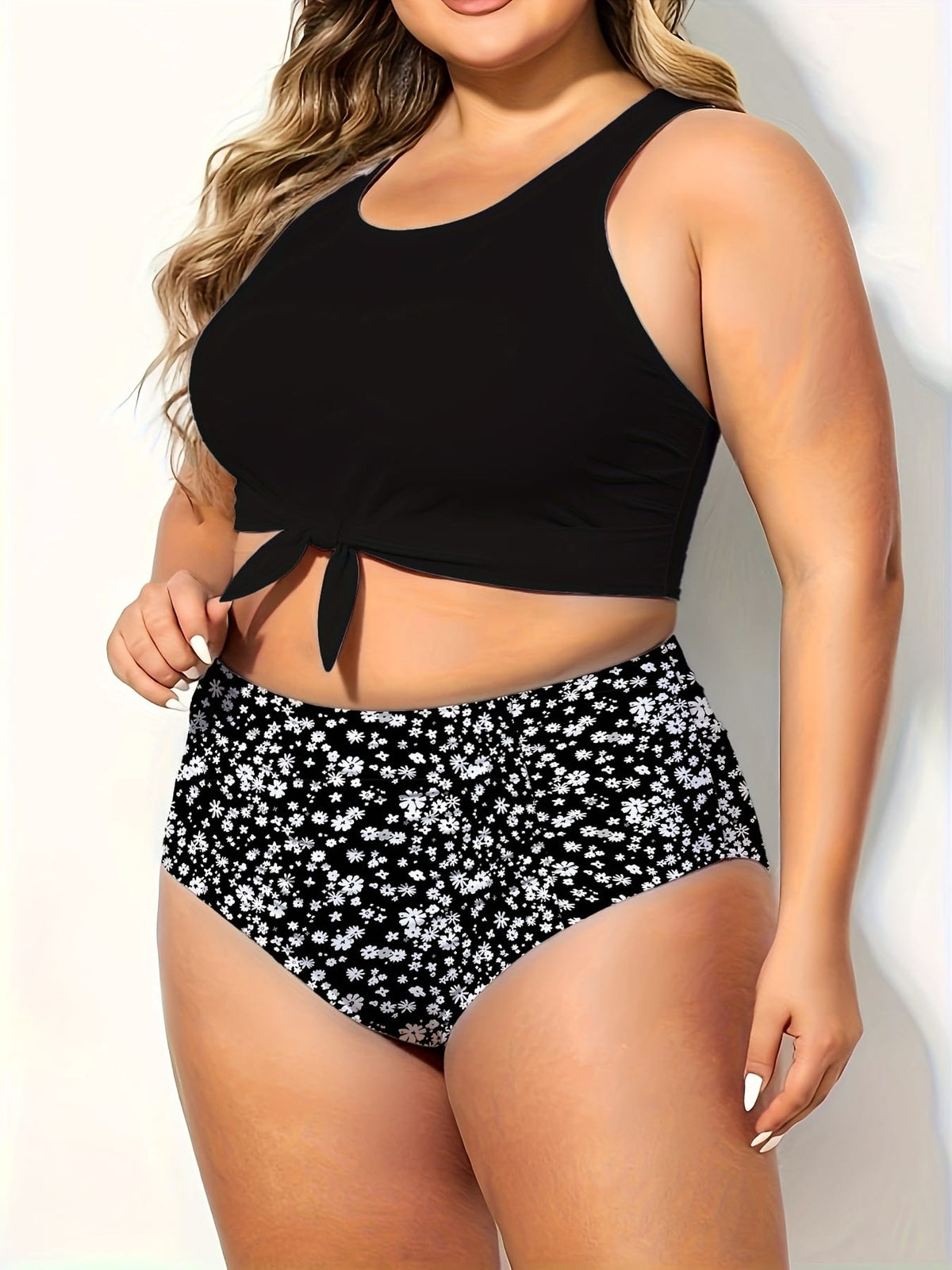 KissICON Iyunqing Chic Waist Tietop Swimsuit