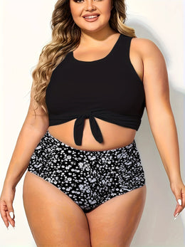 KissICON Iyunqing Chic Waist Tietop Swimsuit