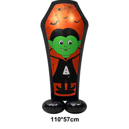 KissICON J / Other Halloween Party Decor Standing Inflatable Aluminum Foil Balloon Ghost Pumpkin Skull Haunted House Tombstone Skeleton Balloon