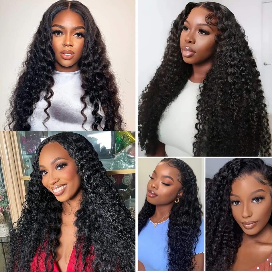 KissICON Jerry Curl Extensions 3 Bundles 5x5 Closure -
