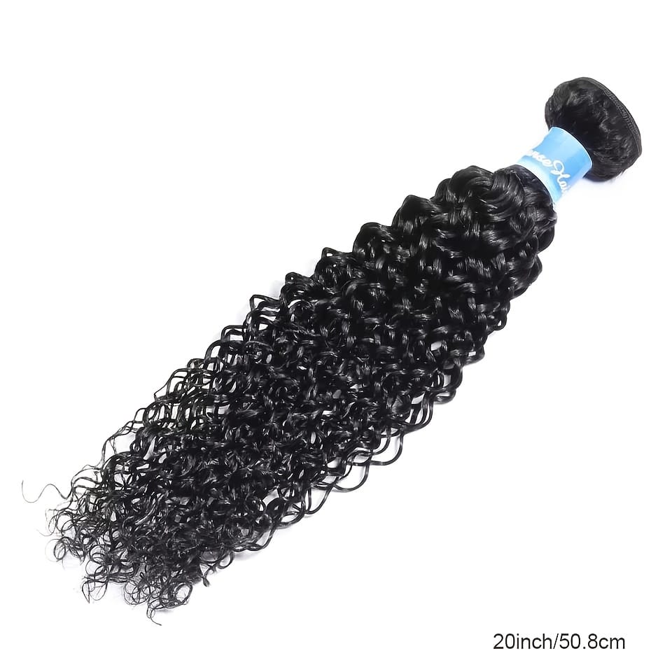 KissICON Jerry Curl Extensions 3 Bundles 5x5 Closure -