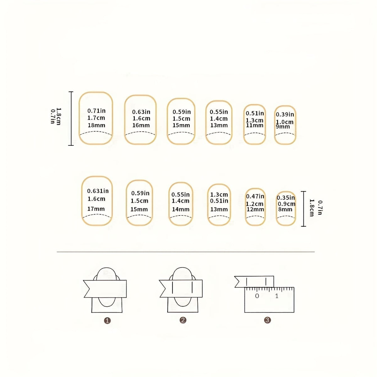 KissICON JJ-CW115 KissIcon 24Pcs Square Press On Nails Includes Glue