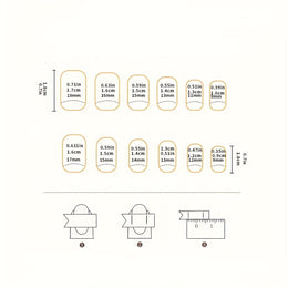 KissICON JJ-CW115 KissIcon 24Pcs Square Press On Nails Includes Glue