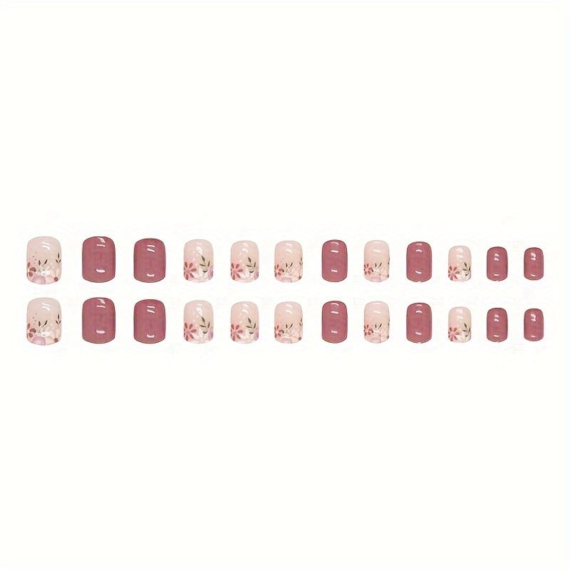 KissICON JJ-CW115 KissIcon 24Pcs Square Press On Nails Includes Glue