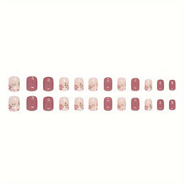 KissICON JJ-CW115 KissIcon 24Pcs Square Press On Nails Includes Glue