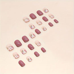 KissICON JJ-CW115 KissIcon 24Pcs Square Press On Nails Includes Glue