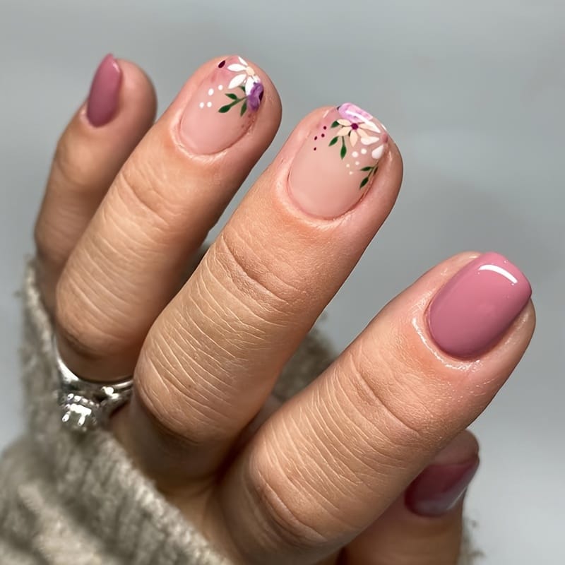 KissICON JJ-CW115 KissIcon 24Pcs Square Press On Nails Includes Glue