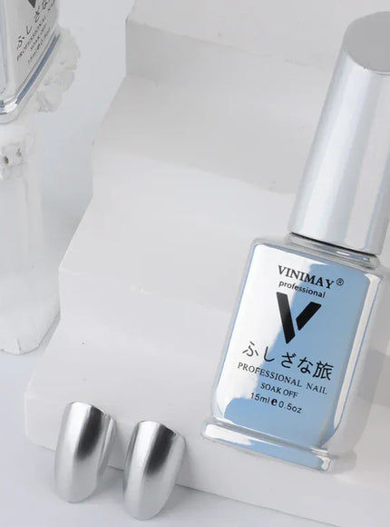 KissICON JMJ001 KissIcon VINIMAY Metallic Silver Gel Polish - Soak