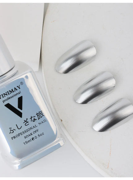 KissICON JMJ001 KissIcon VINIMAY Metallic Silver Gel Polish - Soak