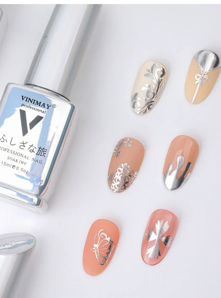 KissICON JMJ001 KissIcon VINIMAY Metallic Silver Gel Polish - Soak