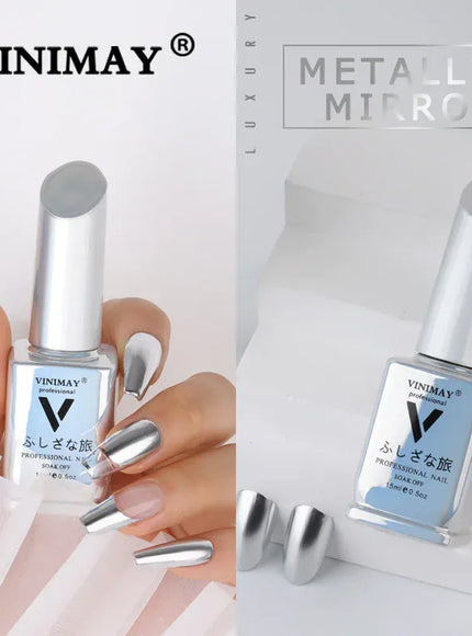 KissICON JMJ001 KissIcon VINIMAY Metallic Silver Gel Polish - Soak
