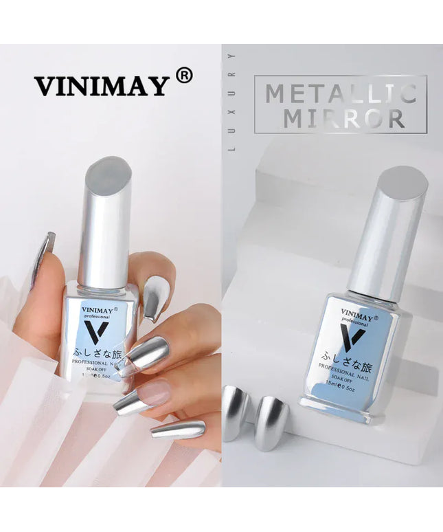 KissICON JMJ001 KissIcon VINIMAY Metallic Silver Gel Polish - Soak