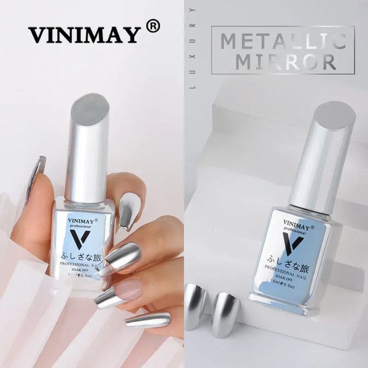 KissIcon VINIMAY Metallic Silver Gel Polish - Soak