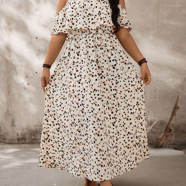 Plus Size Bohemian Floral Print Maxi Dress