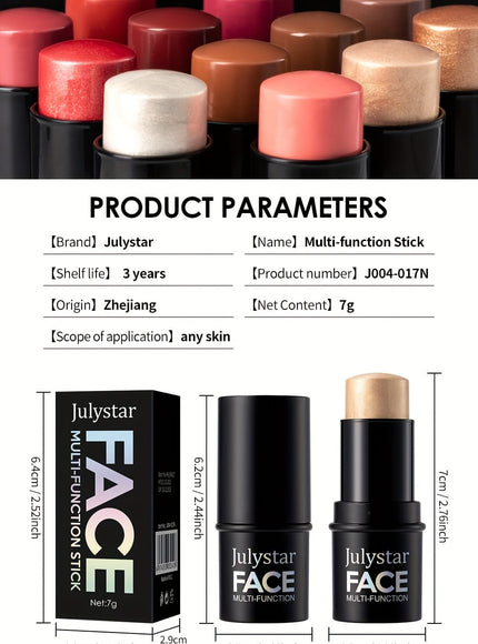 jkthpu-45 Julystar Blush Stick Matte Finish Full Coverage Berry