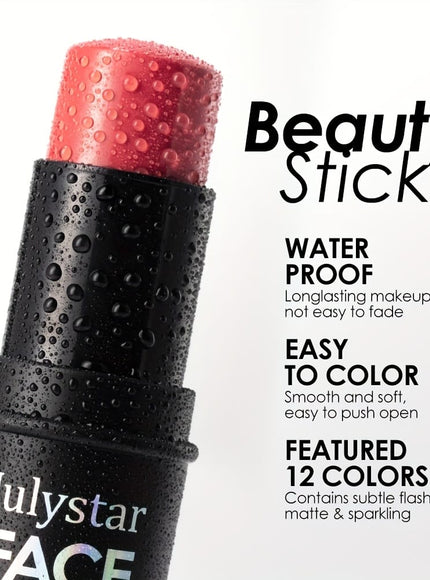 jkthpu-45 Julystar Blush Stick Matte Finish Full Coverage Berry