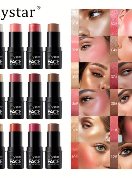 jkthpu-45 Julystar Blush Stick Matte Finish Full Coverage Berry