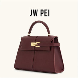 Dropshipman JW PEI Women's Handbag Elise Designer Fashion 2025 New Burgundy Handbag Large Square Crossbody Bag High-end Women's Bag