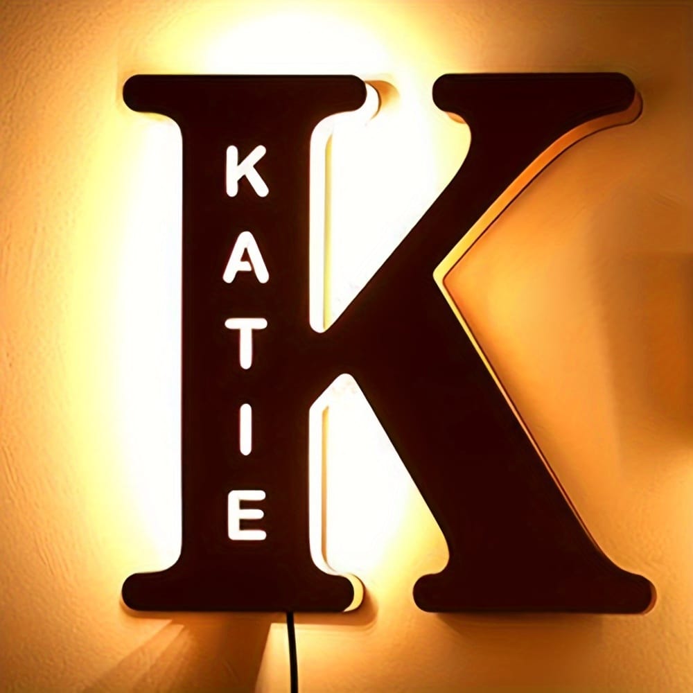 KissICON K Custom LED Name Lamp Personal Gift for Lovers  Family