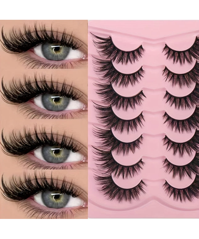 KissICON K-J-3 (7 Pairs In 1 Box) KissIcon 3D Plush Volume Lashes - Beginner Friendly