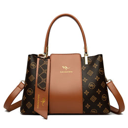 Dropshipman Kangaroo Yellow Luxury Handbag Fashion Print Large Capacity Soft Leather Women Shoulder Crossbody Bag Leisure Designer Ladies Purses and Handbag