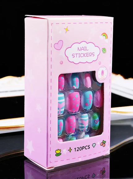 KissICON 💋 Kawaii Kids False Nails Set - Self-Adhesive