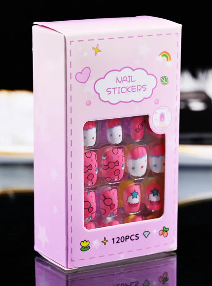 KissICON 💋 Kawaii Kids False Nails Set - Self-Adhesive
